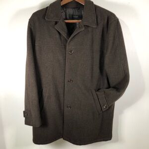 Classic Men's Wool Single-Breasted Peacoat